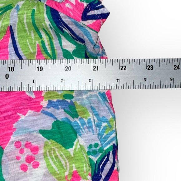Lilly Pulitzer Etta V-Neck Cotton Top “Raise The Bar” Pink Pineapple XL - Picture 7 of 12